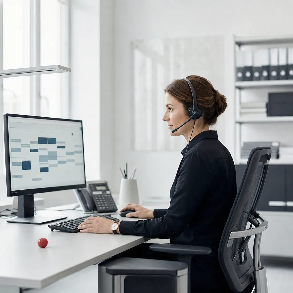 Patient administration at a clean workstation.
