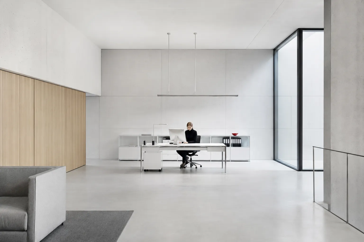 An exceptionally precise, minimal office in Zurich.